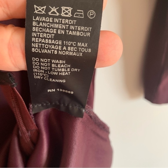 THE Kooples Crepe Viscose Shift Dress in Wine Color Size L - Picture 7 of 16